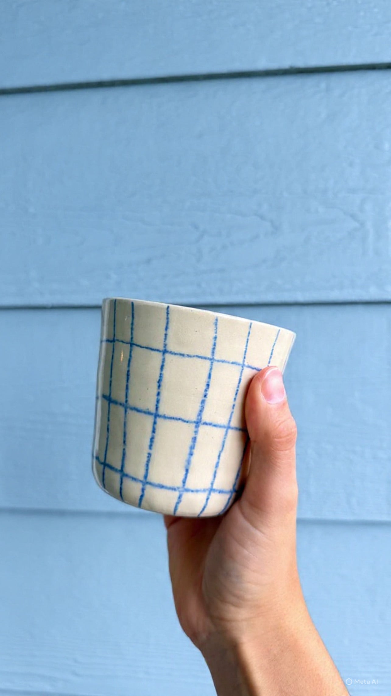 Blue Crayon Lines - Open Cup
