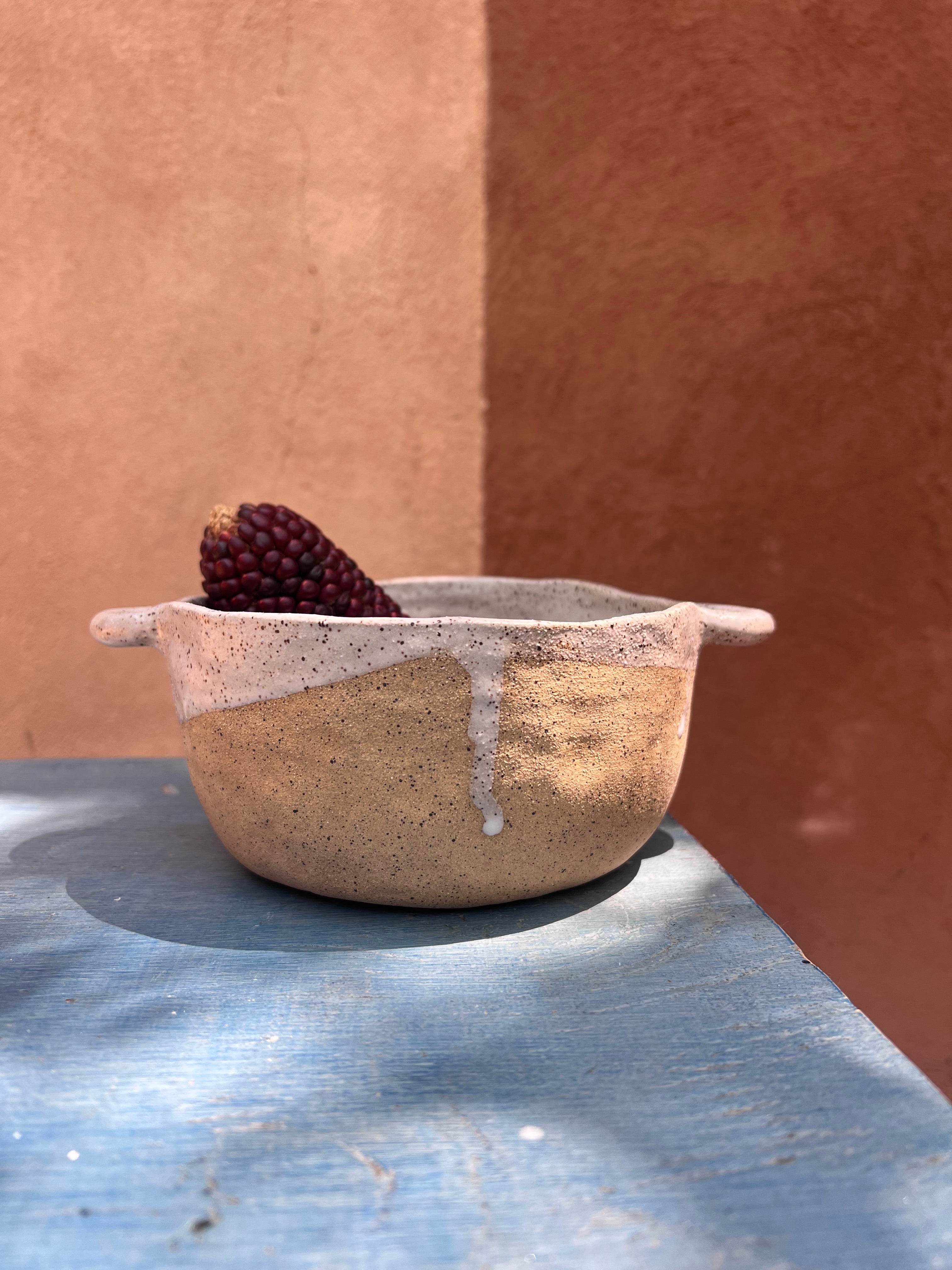 Off White Speckled - Ceramic Serving Bowl - Medium Size