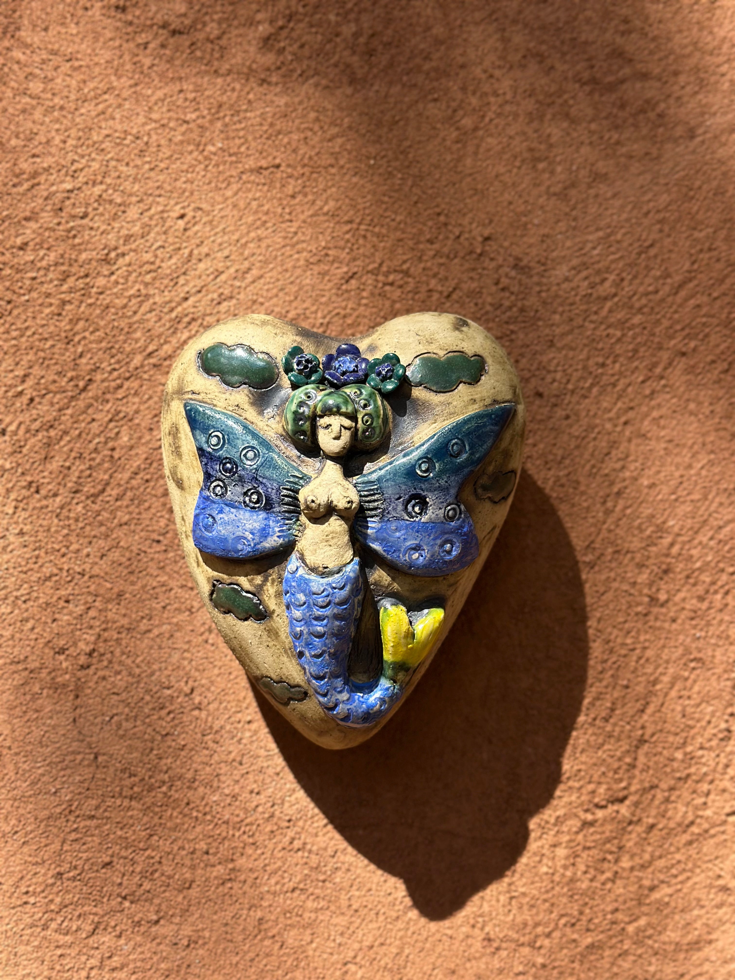 Ceramic Heart with Mermaid Wall Art - Limited Edition