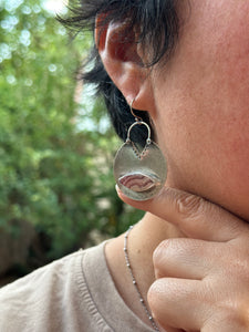 Rhodochrosite and Sterling Silver Earrings