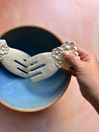Wooden Utensil Set - Flower Salad Hands