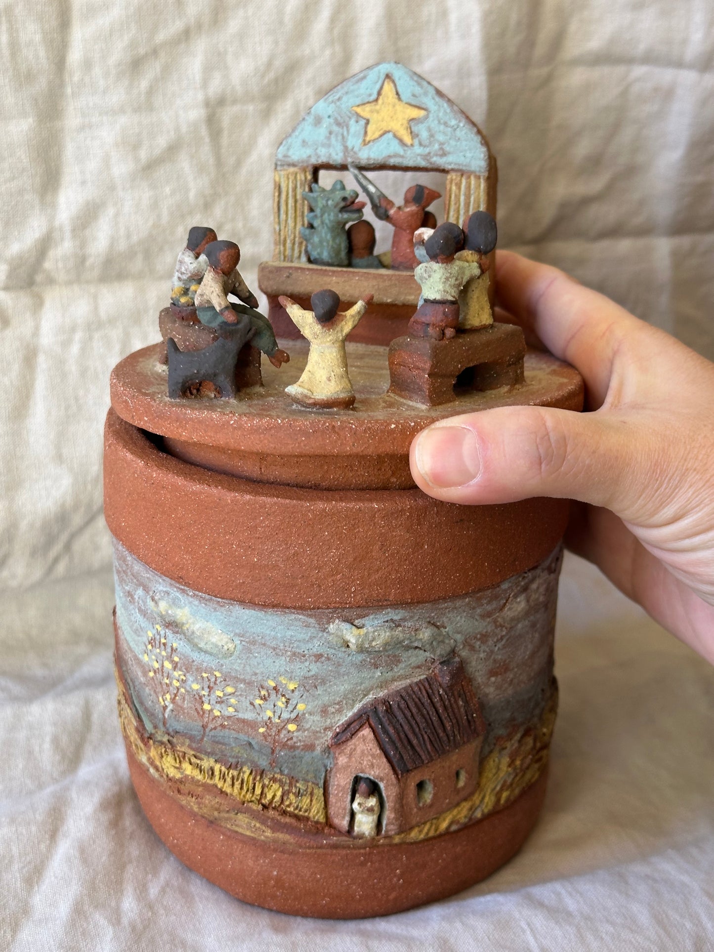 Ceramic Scultural Jar - Large and Small