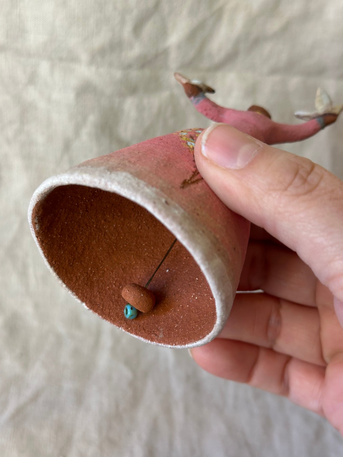 Dancer Bell - Pink dress with birds