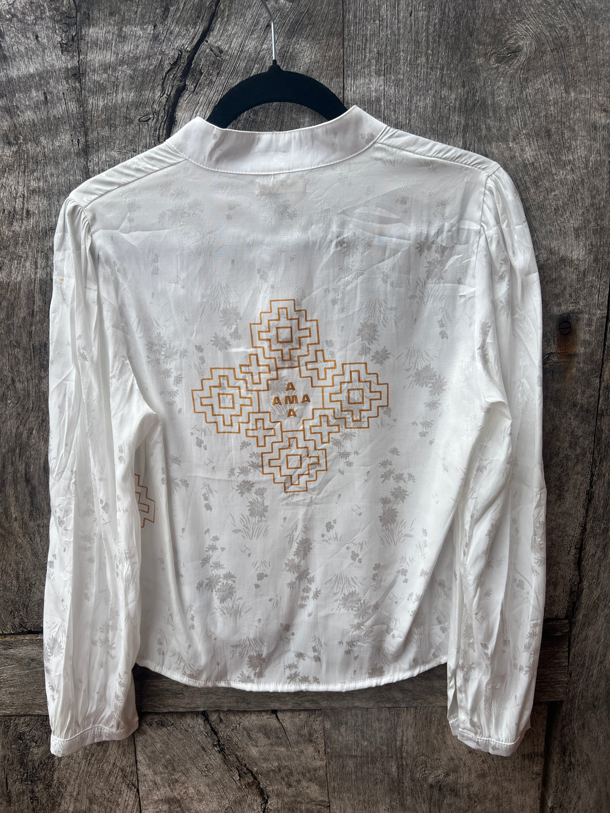 Kimono Silk Top - Screenprinted by Amapolay - Small