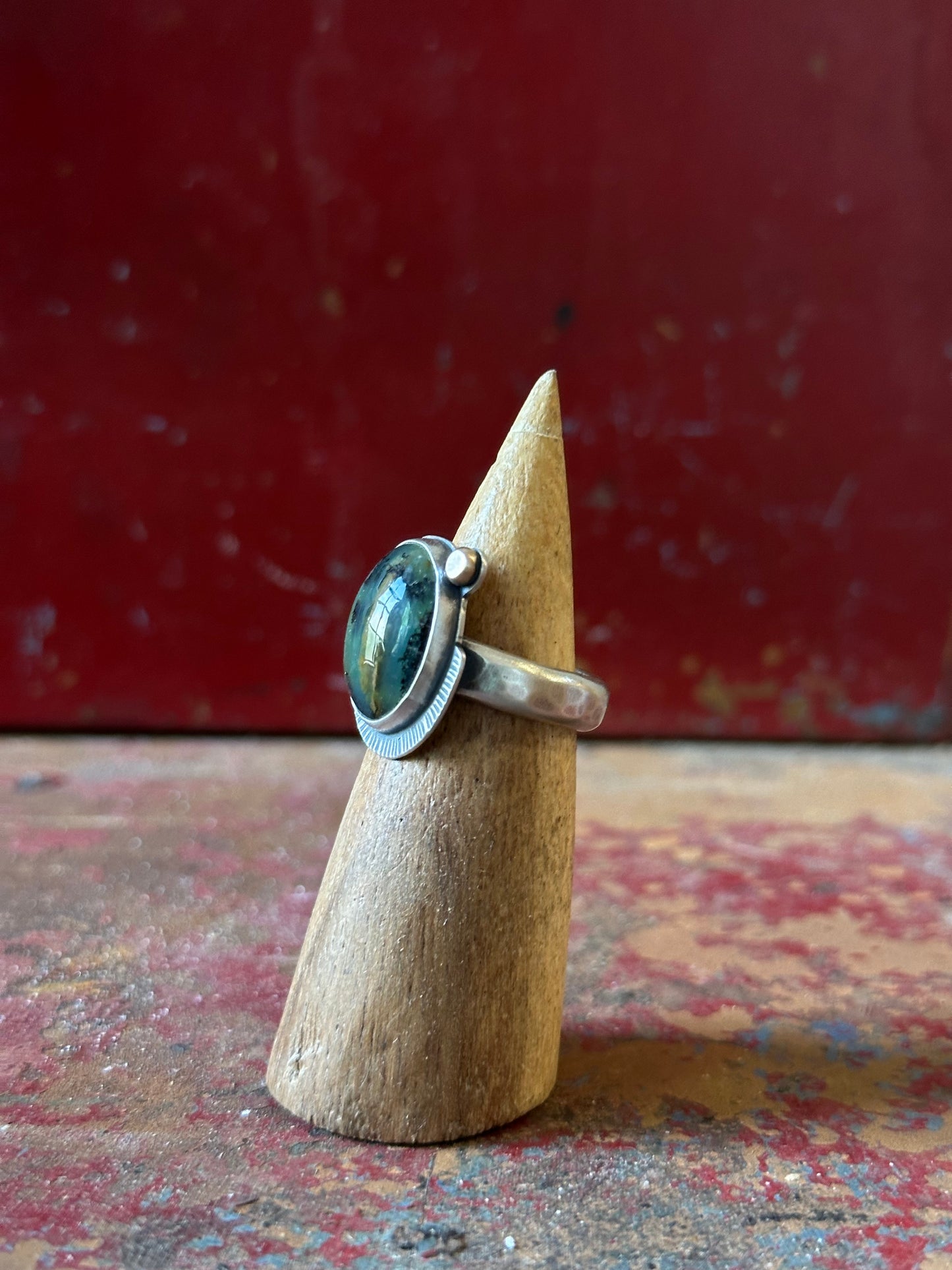 Andean Opal - Sterling silver statement ring - 8