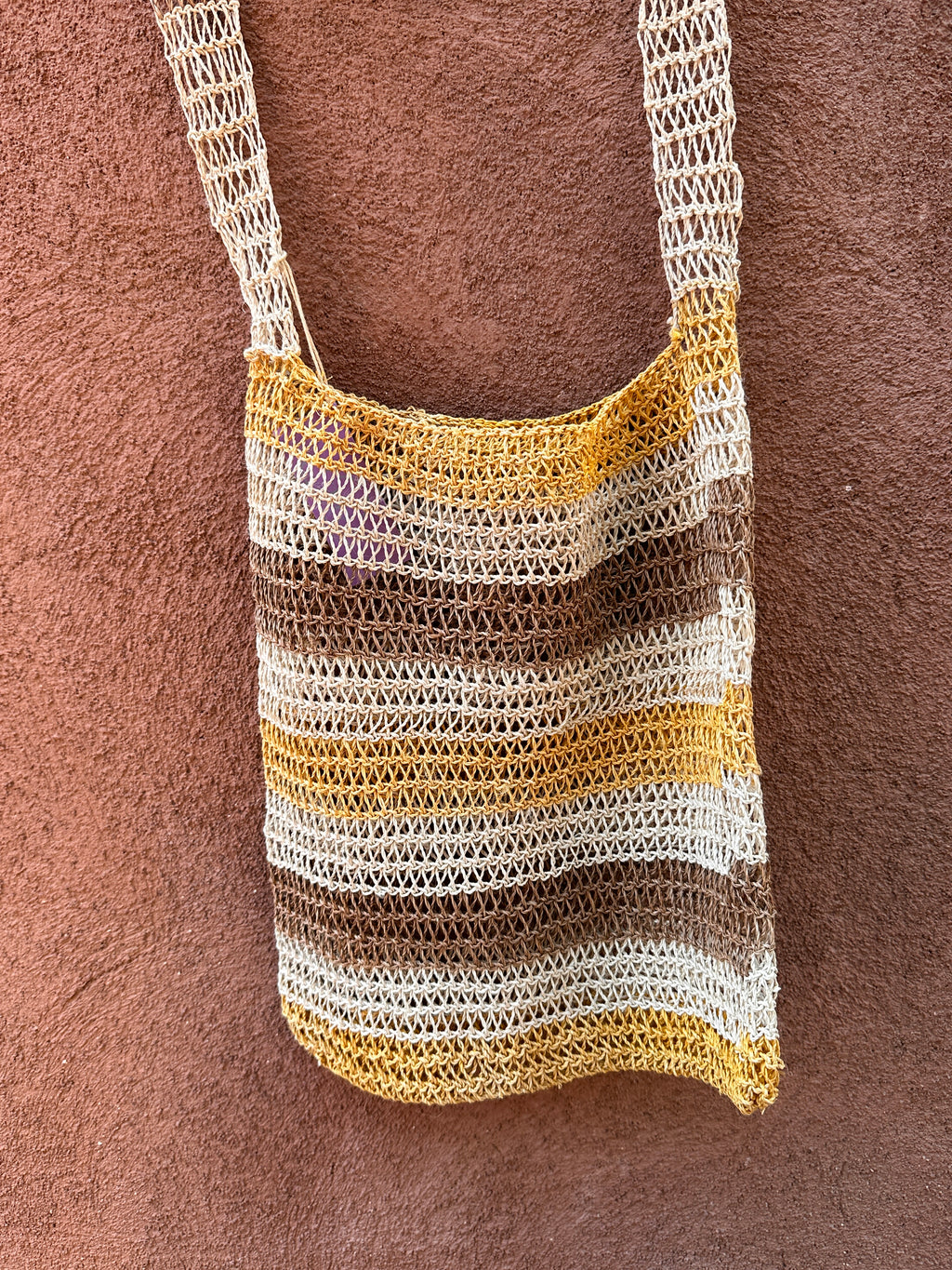 Handmade yellow Chambira tote