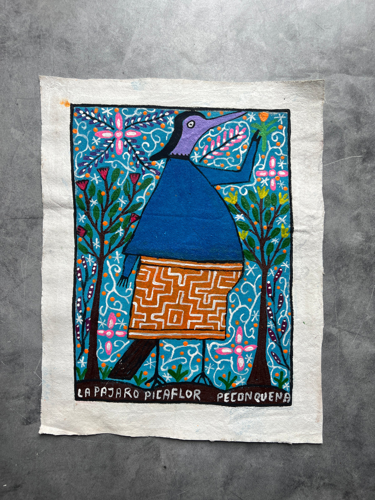 Painting by Lastenia Canayo - La Pájaro Picaflor