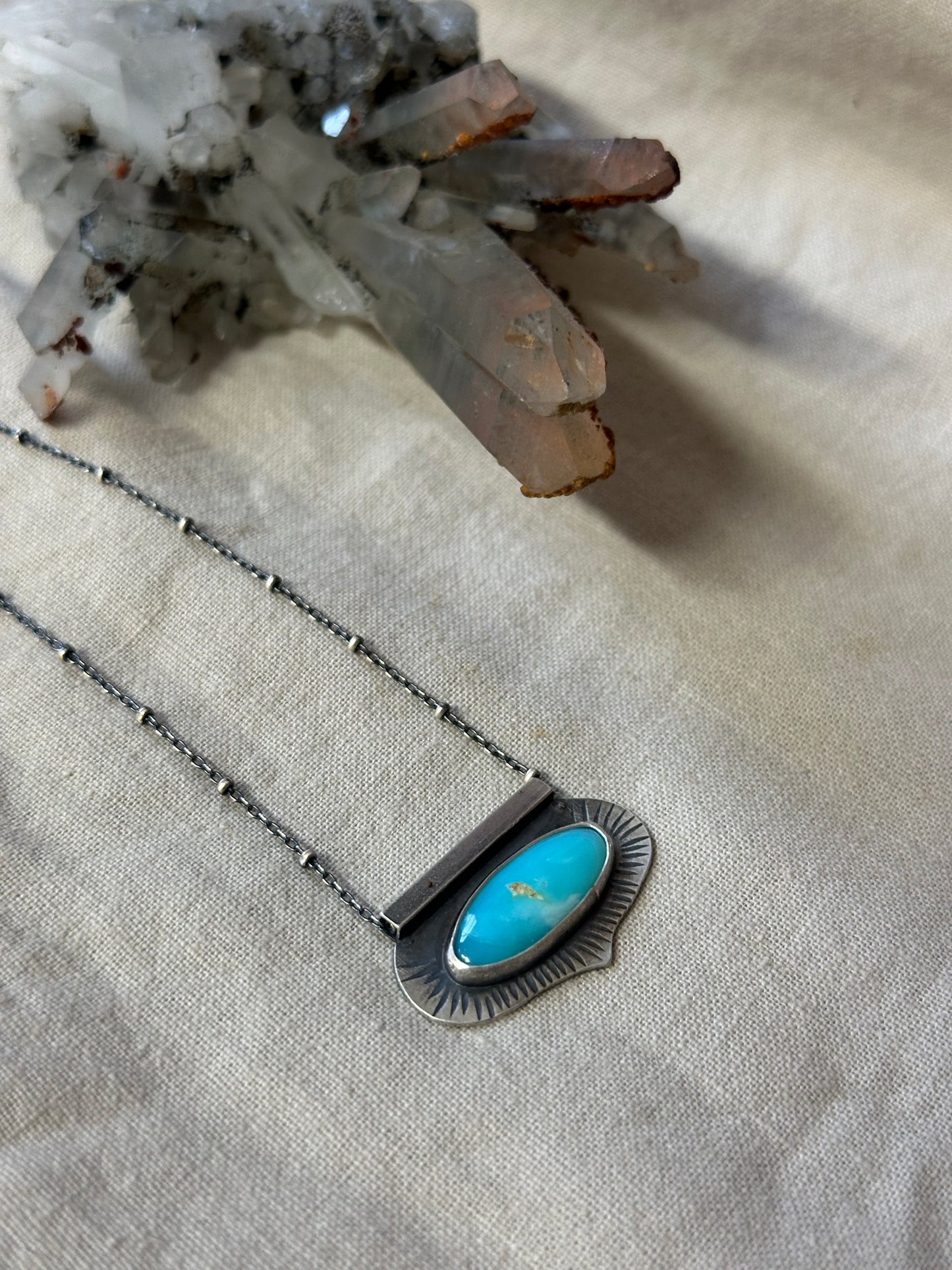 Andean Opal Leaf Necklace