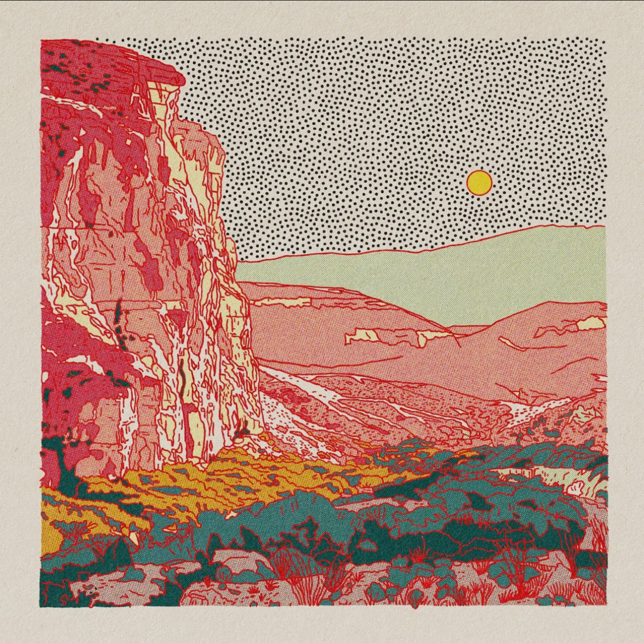 Desert Mountain #26 12 x 12 print