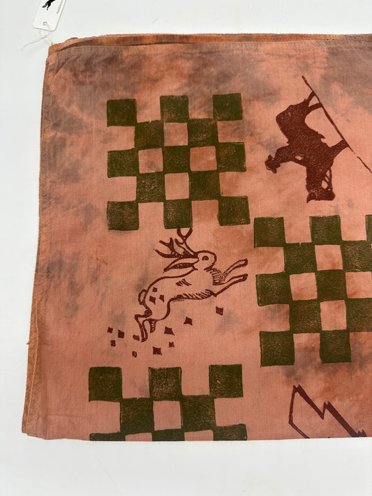 Hand-dyed bandana - pink