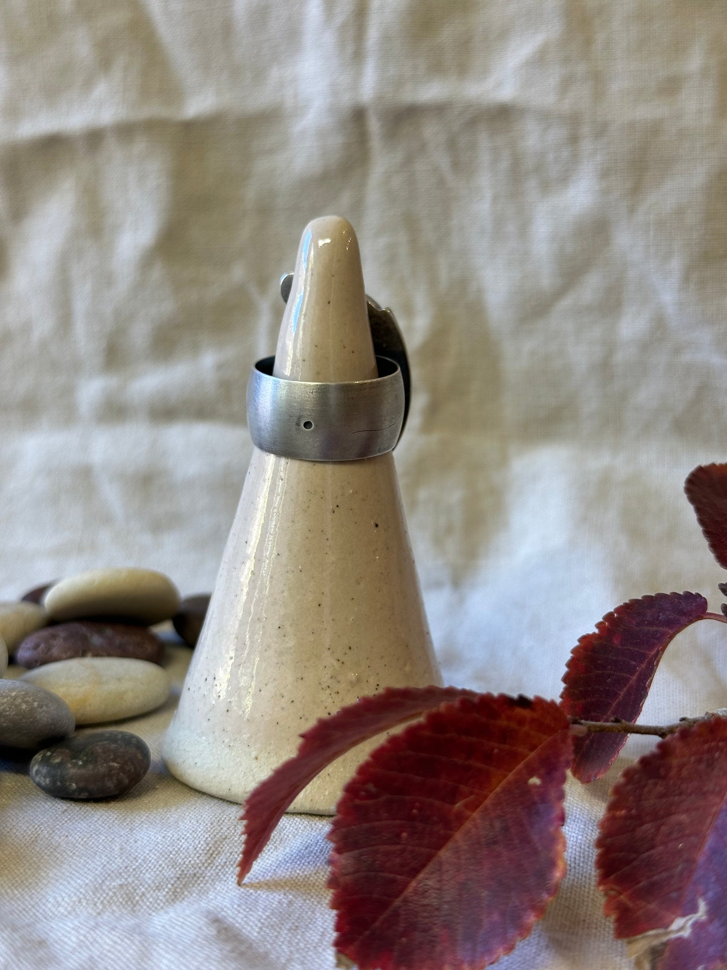 Fox Variscite and Sterling Silver Ring ~ Fits size 7.75