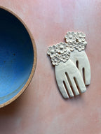 Wooden Utensil Set - Flower Salad Hands