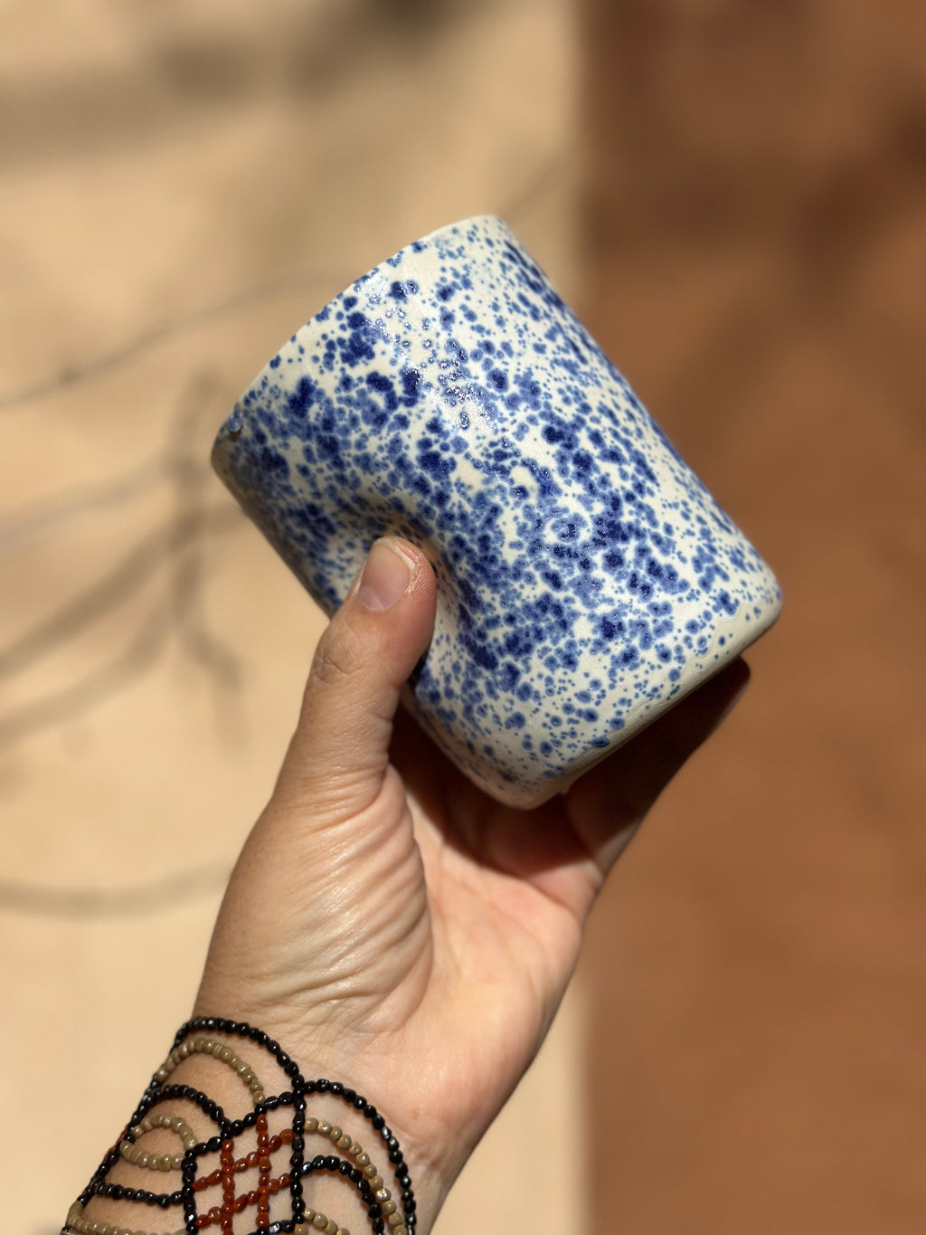 Blue Speckled - Ceramic Thumb Cup