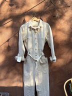 Jumpsuit - Cream Denim - Large