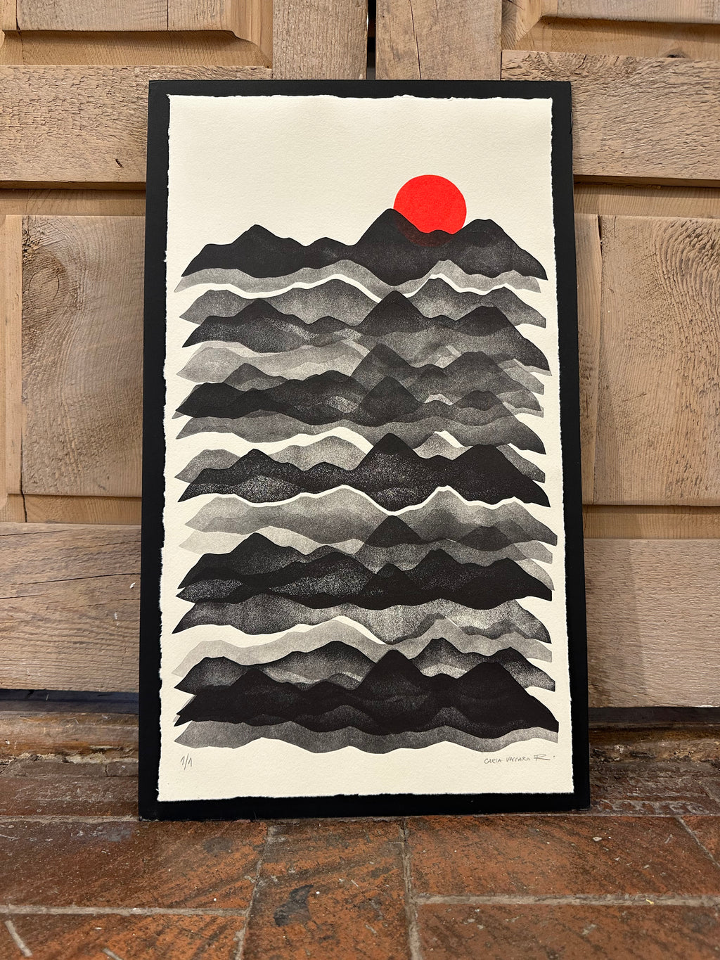 Cordillera - Lino Print 21” x 12”