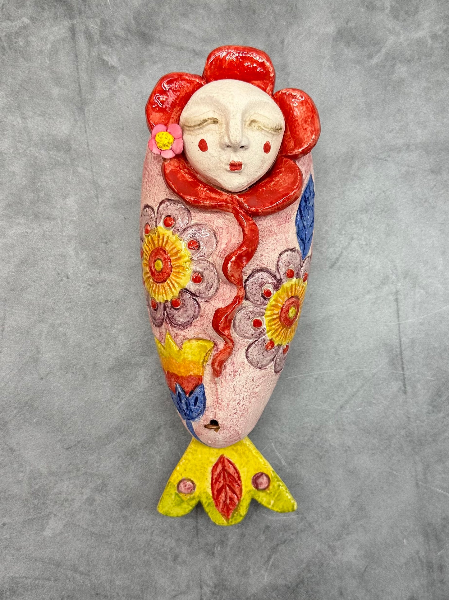 Wawa with fish tail ~ Small ~ art wall sculpture