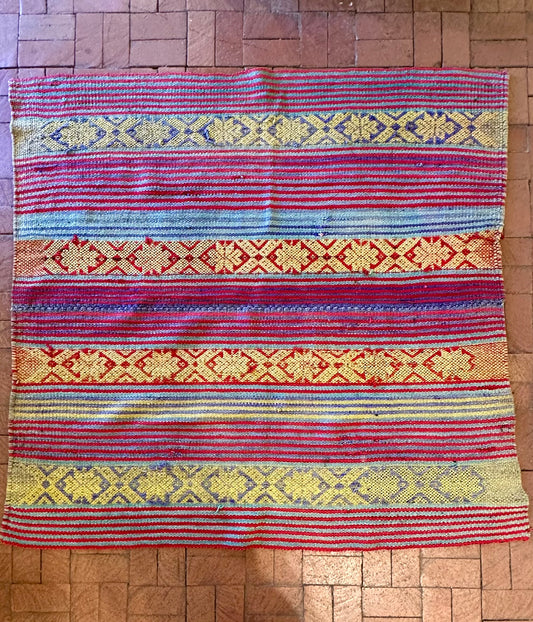 Thick Blanket / Rug ~ Andean textiles - 63” x 63”