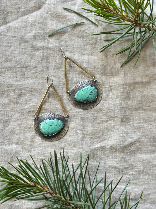 Number 8 Turquoise ~ dangling earrings