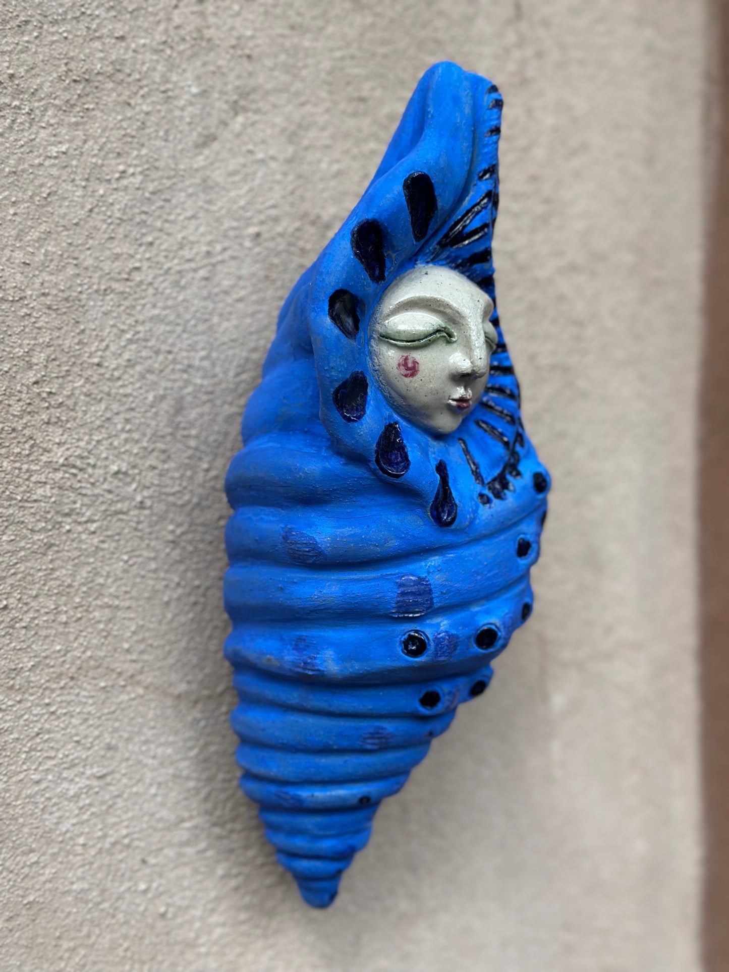 Wall Hanging ~ Shell ~ Cobalt blue