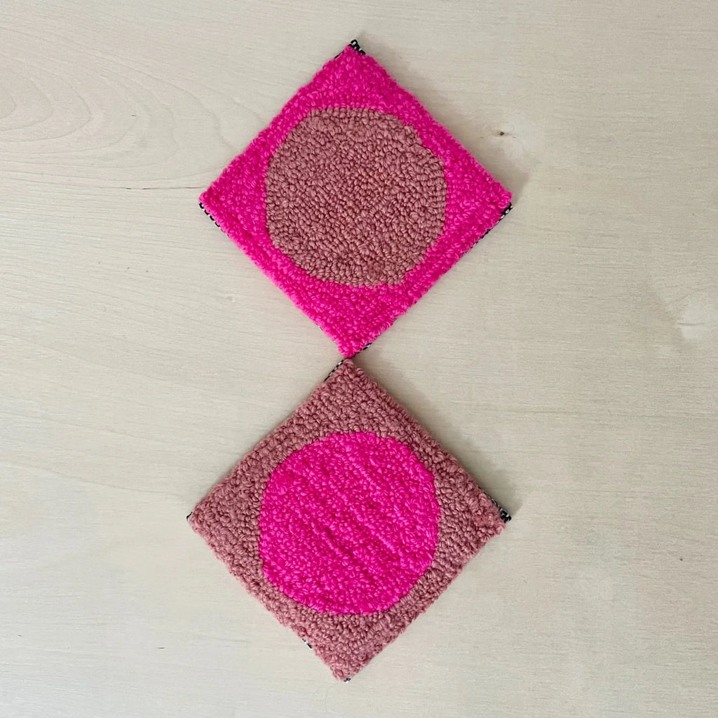 Coasters - pink & watermelon