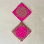 Coasters - pink & watermelon
