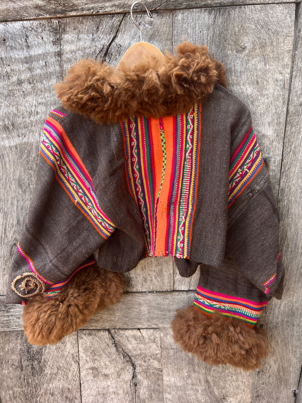 Alpaca fur jacket - Upcycled Bomber Jacket - Alpaca wool