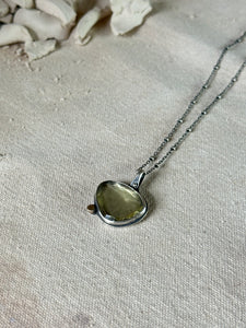 Lemon Quartz & Sterling Silver ~ Necklace