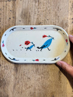 Oblong Tray with Illustrations- Ceramic Dish