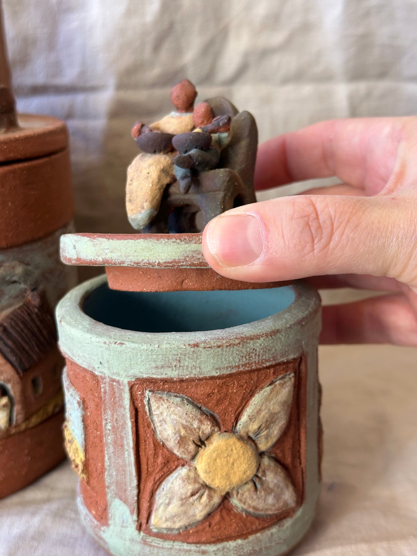 Ceramic Scultural Jar - Large and Small