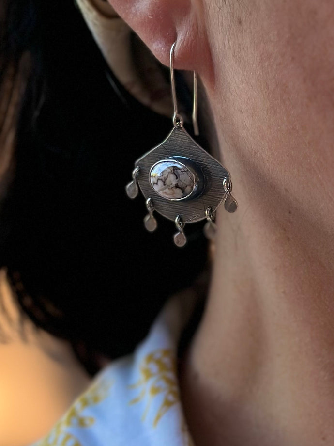Wild Horse Earrings - recycled sterling silver