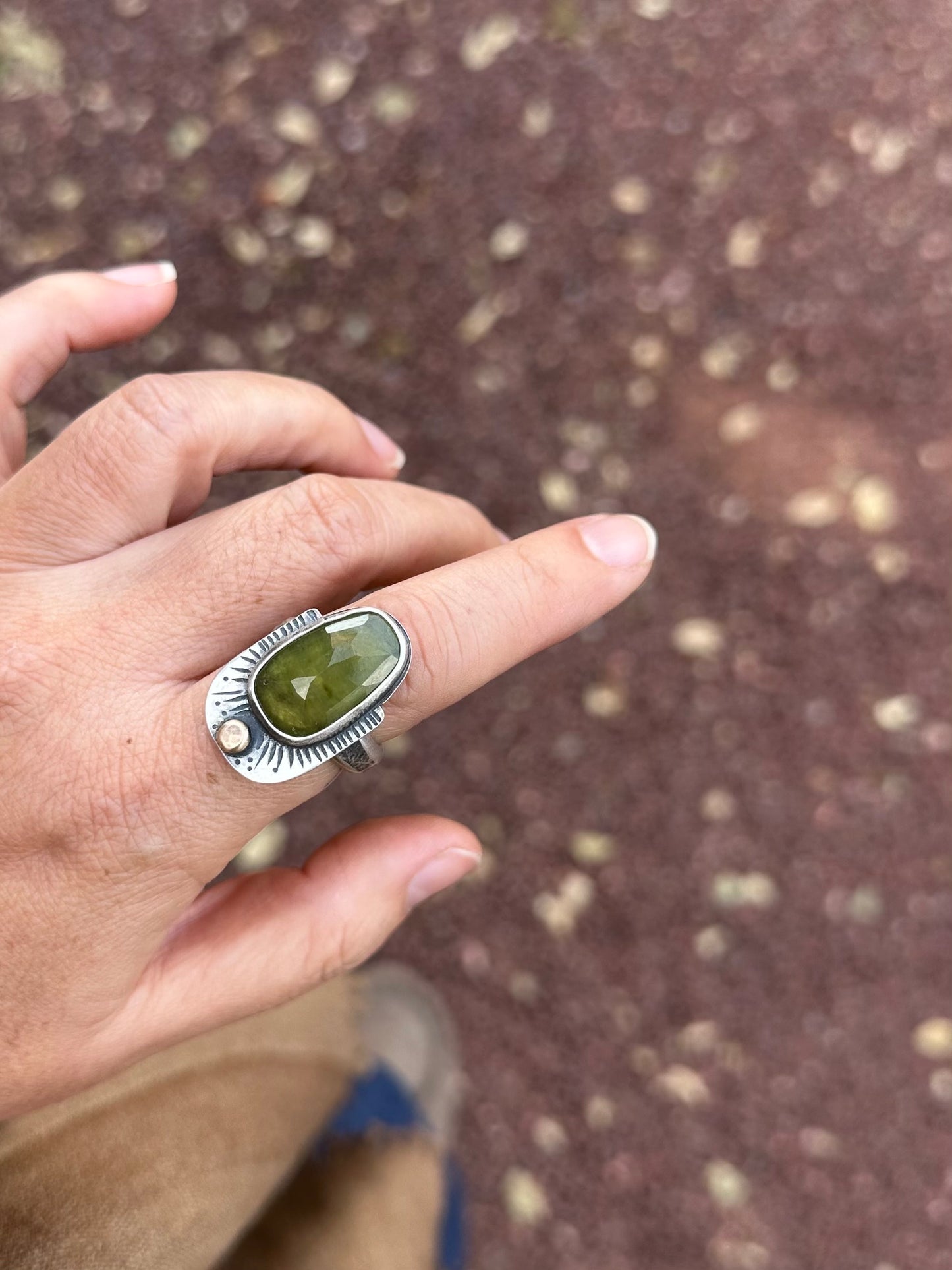 Yellow Aquamarine and Sterling Silver Ring ~ Size 7