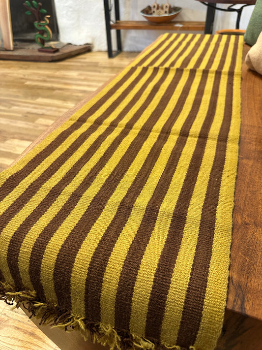 Table Runner - yellow and brown ~ Andean textiles