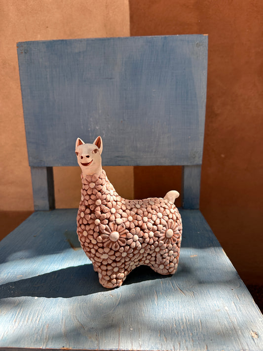 Large Llama with Flowers