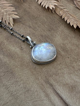 Load image into Gallery viewer, Rainbow Moonstone &amp; Sterling Silver ~ Necklace
