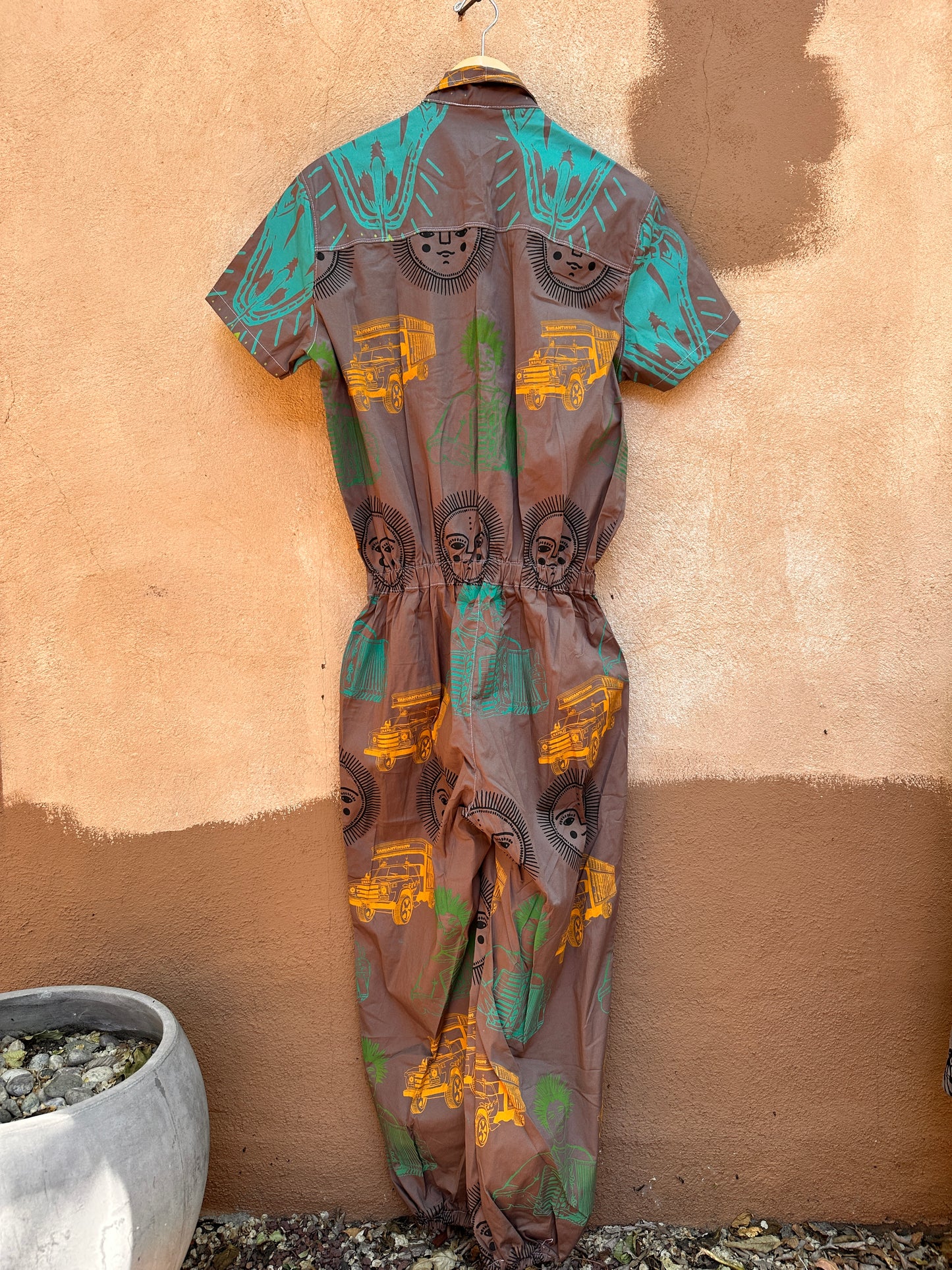Screenprinted jumpsuit ~ X-Large