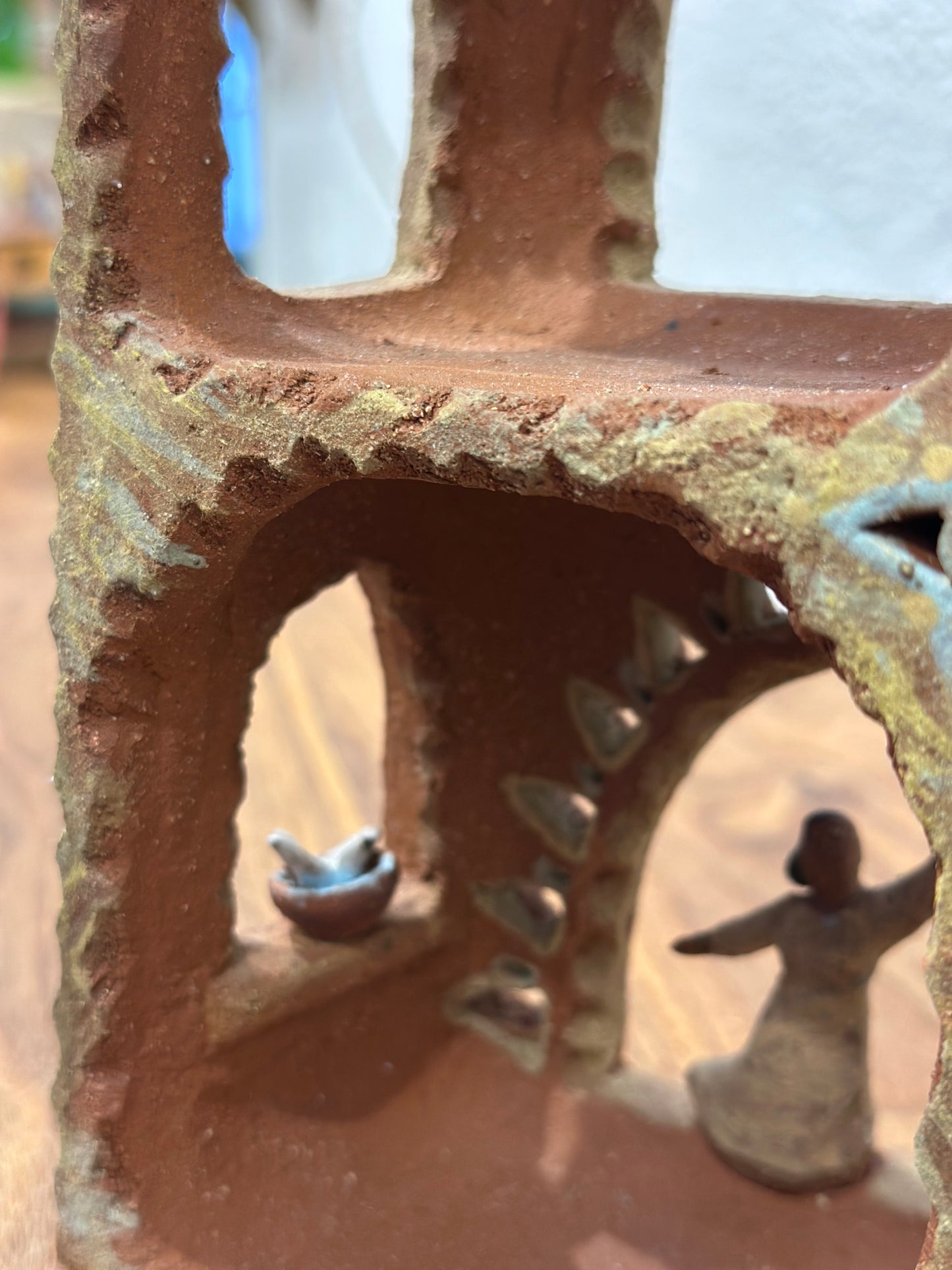 Altar with Mechanical Doors - Clay Sculptural Piece