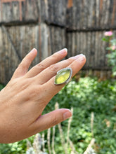 Load image into Gallery viewer, Yellow Chalcedony  and Sterling Silver Ring - Fits perfect a size 6
