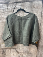 Screenprinted Draped Top • One Size Fits All