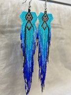 Beaded earrings - Blues