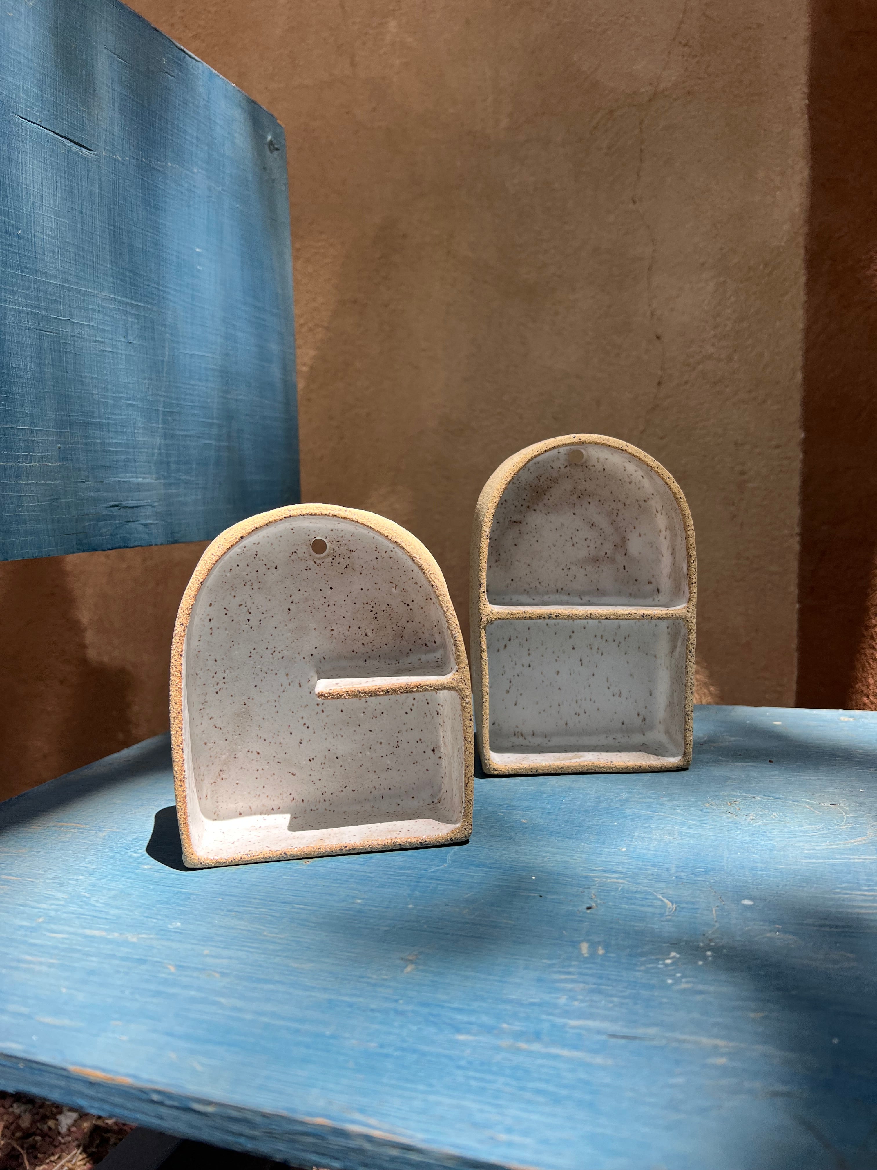 Off White Speckled - Small Treasure Shelf - Mini Altar