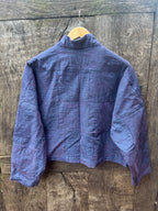 Kimono jacket - Denim cotton and pink thread