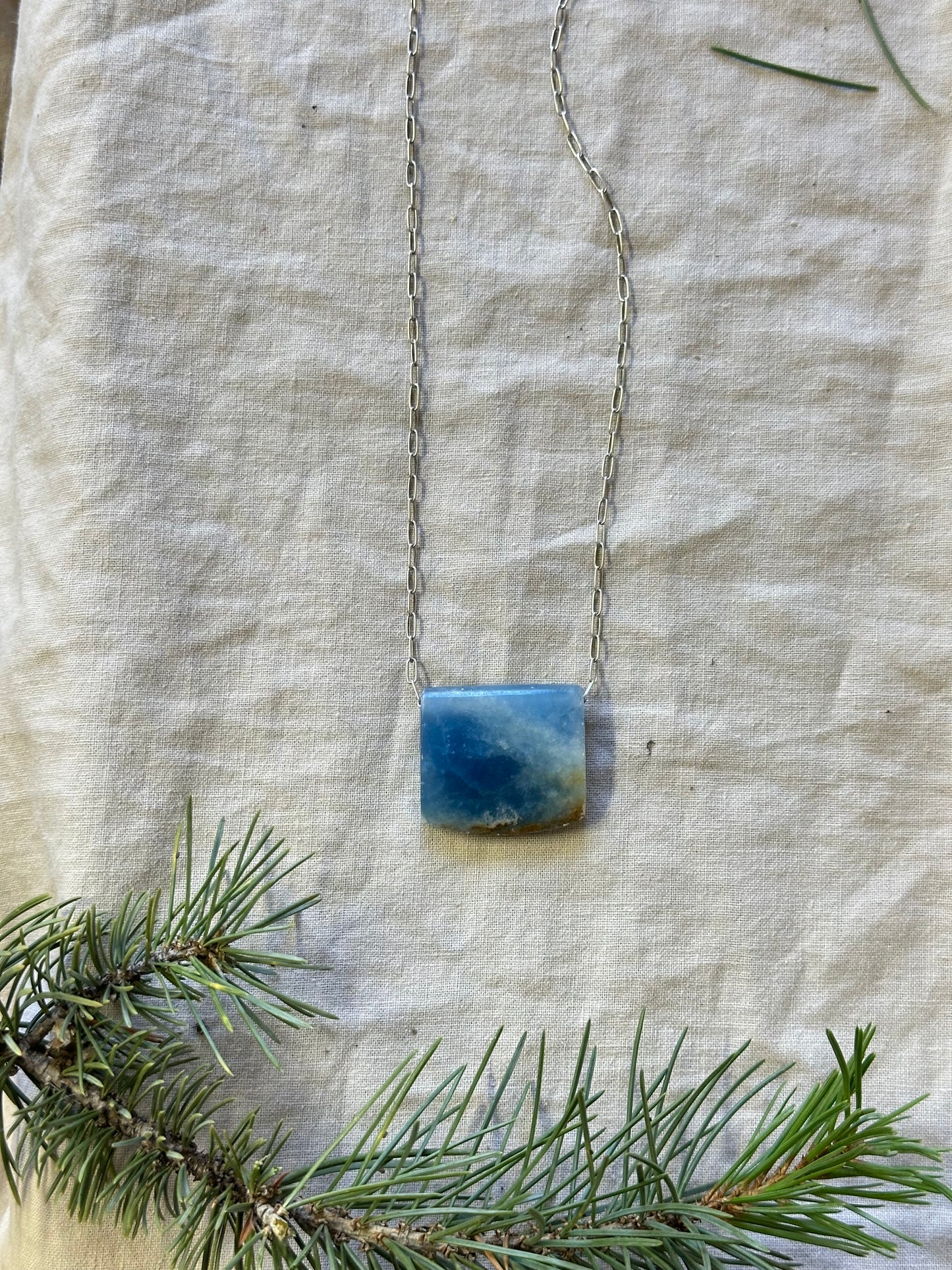 Pierced Cielo Onyx Pendant Necklace - Long necklace