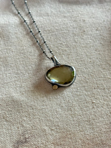 Lemon Quartz & Sterling Silver ~ Necklace