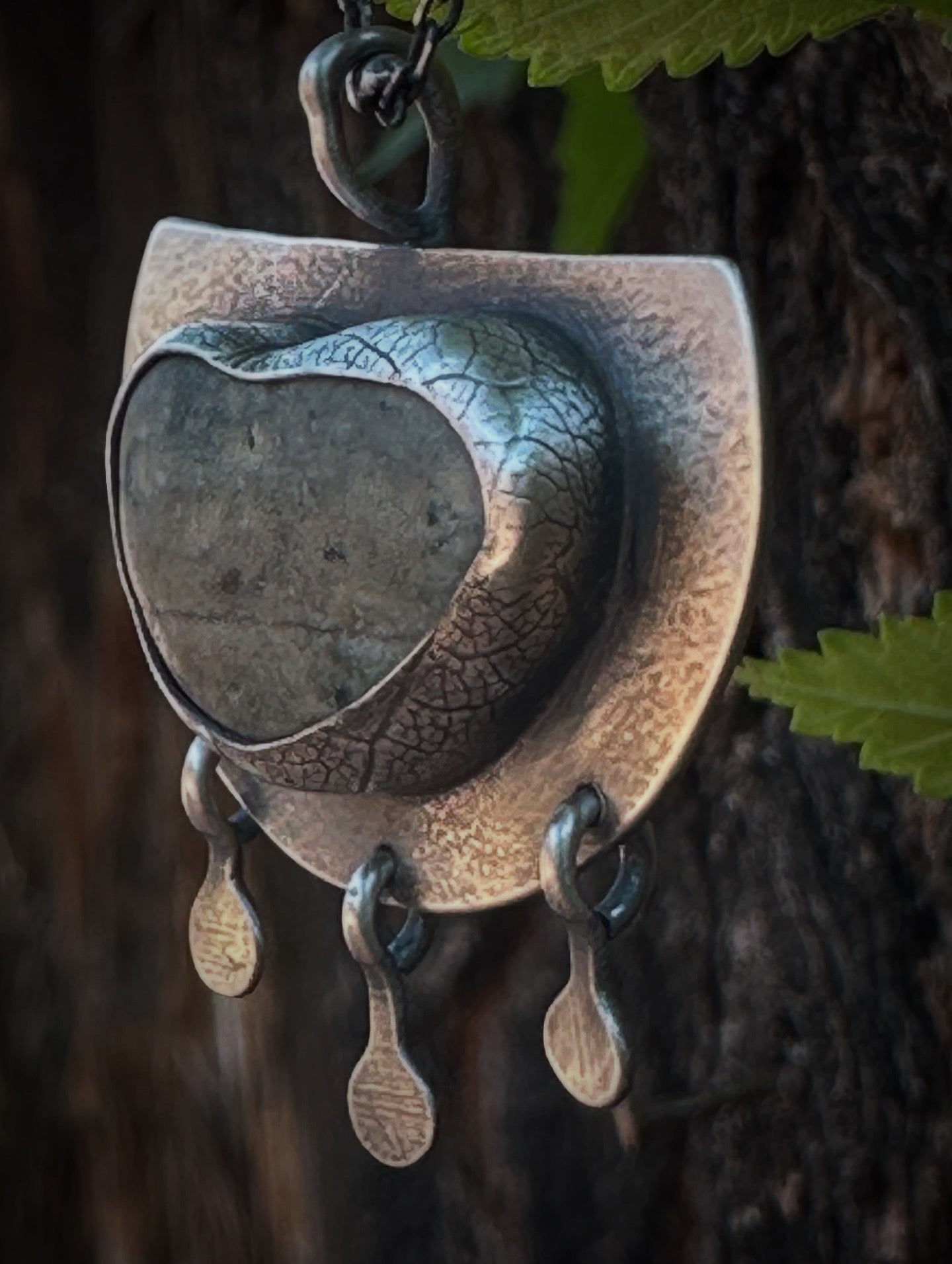 Rain Amulet ~ Peruvian Pebble Beach Necklace