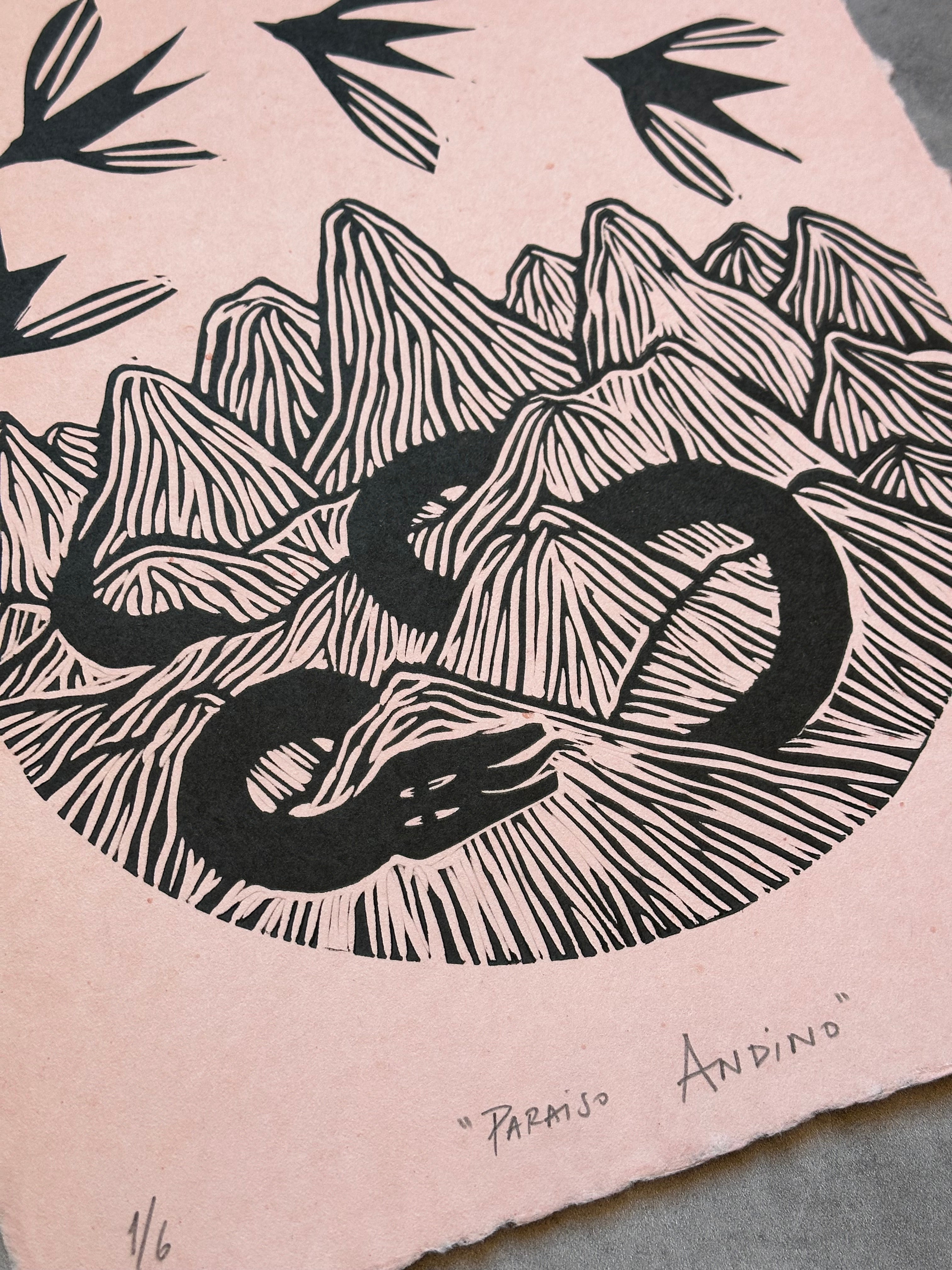 Paraiso Andino - Lino Print 11.5" x 15"