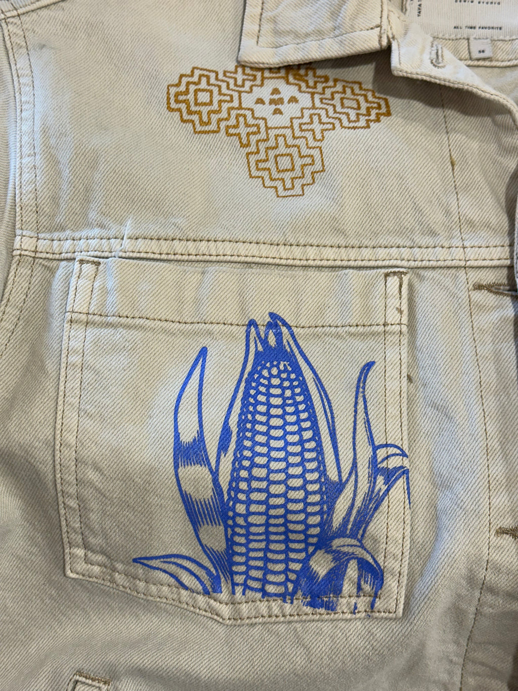 Jacket by Yaya Denim Studio - Screenprinted by Amapolay