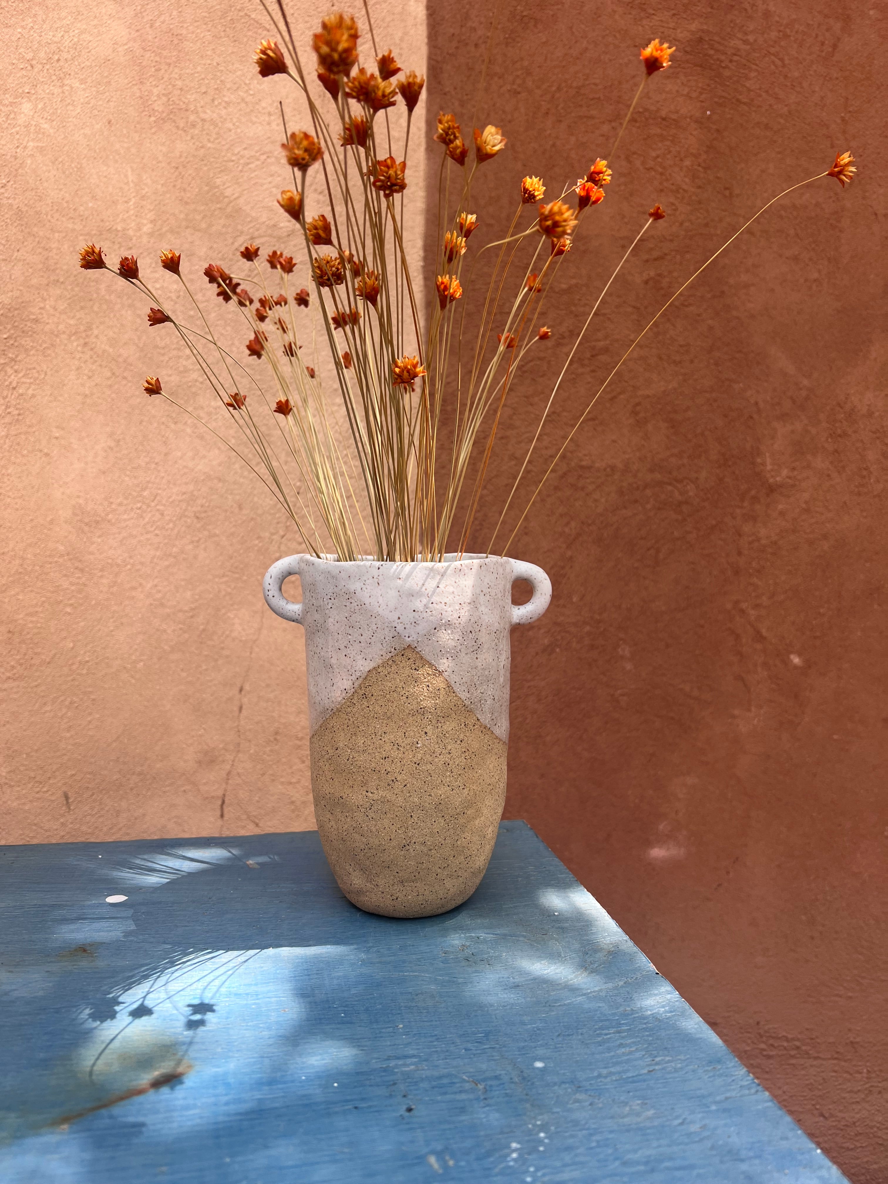 Off White Speckled - Vase
