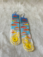 Beaded cloud earrings - Sunset Long
