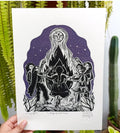 Aquelarre - Lino Print 10 x12