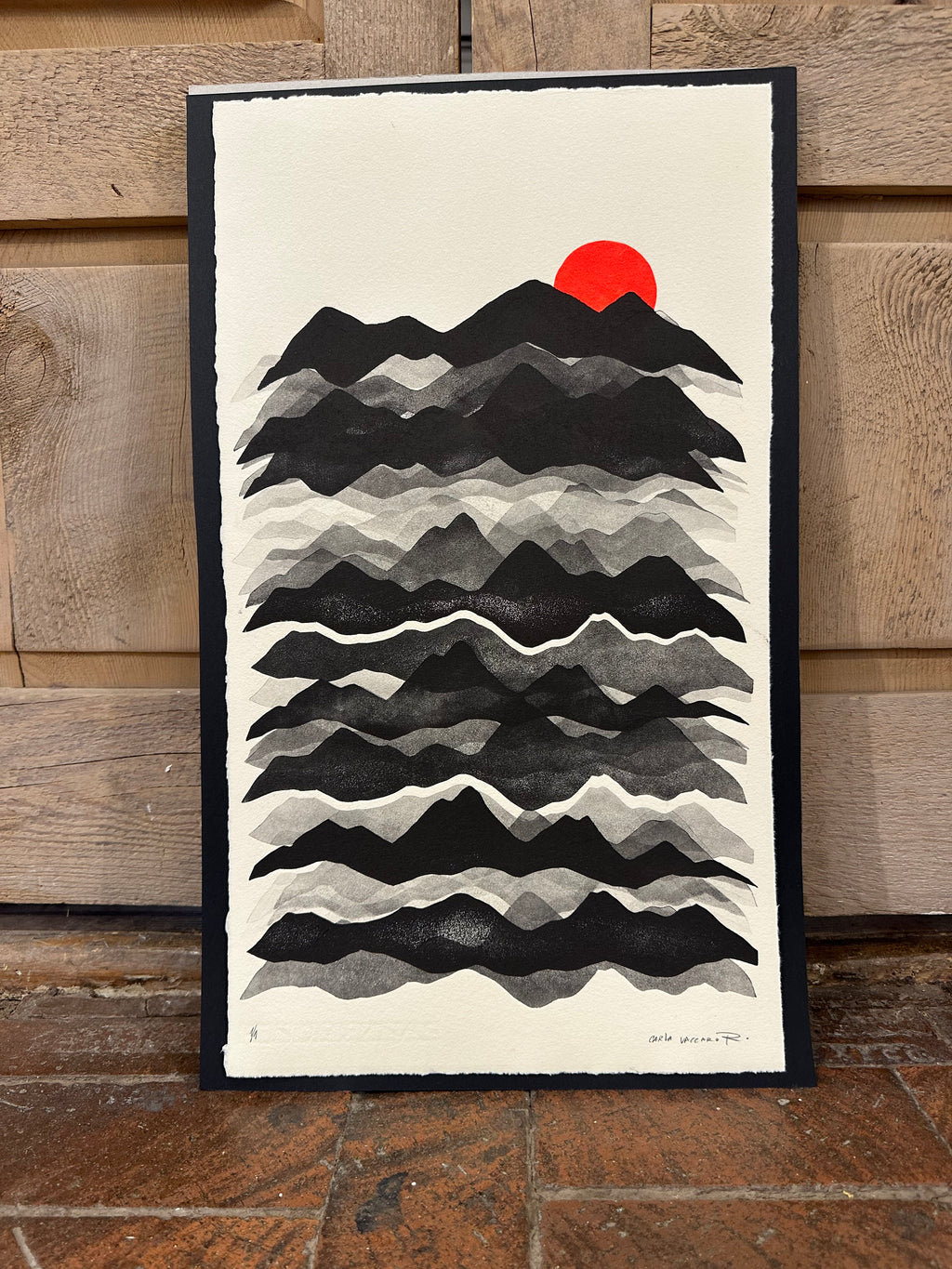 Cordillera - Lino Print 21” x 12”